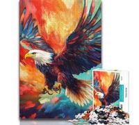 Puzzle 1000 pièces pour Adolescents, Cadeaux, Puzzles Aigle colorés, Interaction Parent-Enfant intéressante pour réduire Le Stress (Taille 38x26cm)