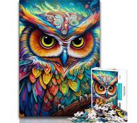 Puzzle 1000 pièces pour Adolescents, Cadeaux, Puzzles Fantaisie, Hibou, réduction du Stress, Interaction Parent-Enfant intéressante (Taille 38x26cm)