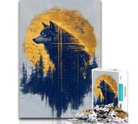 Puzzle 1000 pièces pour Adolescents, Cadeaux, Puzzles Golden Wolf pour Adultes, Jouets éducatifs et éducatifs, Jeux de Famille, Cadeaux pour Amis et Famille 50x75cm