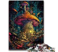 Puzzle 1000 pièces pour Adolescents, Cadeaux, Royaume de la forêt aux Champignons, Jeu éducatif Familial, décoration Murale, Cadeaux d'anniversaire et de Noël Uniques, 50x75cm