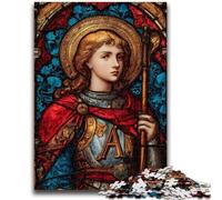Puzzle 1000 pièces pour Adolescents, Cadeaux Saint A, vitrail, Anti-Stress, défi Difficile, renforce l'amour Entre Les Couples, 26x38cm