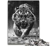 Puzzle 1000 pièces pour Adolescents, Cadeaux, Tigre Noir et Blanc, Anti-Stress, défi Difficile, renforce l'amour Entre Couples, 50x75cm