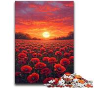 Puzzle 1000 pièces pour Adolescents, Cadeaux, tournesols au Coucher du Soleil, Jeu éducatif Familial, décoration Murale, Cadeaux d'anniversaire et de Noël Uniques, 50x75cm