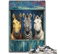 Puzzle 1000 pièces pour Adolescents, Cadeaux, Trois Chevaux, Jeux éducatifs, décoration d'intérieur, Collection d'artistes, Beaux-Arts, 50x75cm