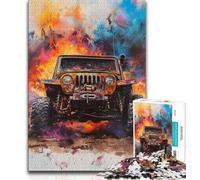 Puzzle 1000 pièces pour Adolescents, Cadeaux véhicules Tout-Terrain, Puzzle 1000 pièces, Jeu de Quiz, décoration Murale, Cadeaux d'anniversaire et de Noël Uniques (Taille 38x26cm)