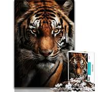 Puzzle 1000 pièces pour Adolescents, Cadeaux, Visage du Tigre, 1000 pièces pour Adolescents, Anti-Stress, défi Difficile, décoration d'intérieur, Jouets (Taille 75x50cm)