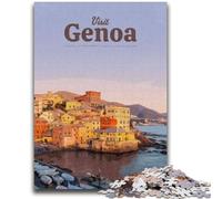 Puzzle 1000 pièces pour Adolescents, Cadeaux, Visite de Gênes, Anti-Stress, défi Difficile, renforce l'amour Entre Couples (Taille 50x75cm)