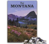 Puzzle 1000 pièces pour Adolescents, Cadeaux, Visite du Montana, Anti-Stress, défi Difficile, renforce l'amour Entre Couples (Taille 38x52cm)