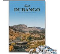Puzzle 1000 pièces pour Adolescents, Cadeaux Visitez Durango, pour Les 14 Ans et Plus Un Jeu Stimulant à Offrir à Toute la Famille et aux Amis 26x38cm