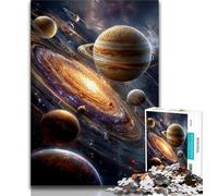 Puzzle 1000 pièces pour Adolescents, Cadeaux, Voie lactée, Univers, Galaxie, Anti-Stress, défi Difficile avec Affiche et fiche de Questions (38x26cm)