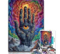 Puzzle 1000 pièces pour Adolescents, Cadeaux, Yeux psychédéliques, Jeux éducatifs, décoration d'intérieur, décoration d'intérieur Unique et Cadeaux (Taille 75x50cm)
