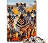 Puzzle 1000 pièces pour Adolescents, Cadeaux Zèbre Africain, 1000 pièces pour Adolescents, Jouets éducatifs, Jeux Anti-Stress, Cadeaux d'anniversaire Uniques (50x75cm)