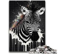 Puzzle 1000 pièces pour Adolescents, Cadeaux zèbre, Jeux éducatifs colorés, décoration d'intérieur, idéal comme Cadeau pour Toute la Famille, 50x75cm