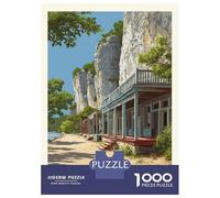 Puzzle 1000 Pièces pour Adolescents Calico Rock Arkansas Travel Puzzle pour Adolescents Améliore La Mémoire Défi À Réaliser Amusant en Famille Et Soirée Jeux 38x26cm/1000pcs