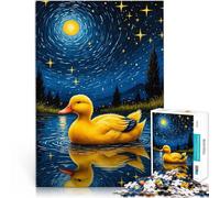 Puzzle 1000 pièces pour Adolescents Canard Nuit étoilée Entraînez Votre Cerveau et Vos Mains Cadeau Amusant 50x70cm