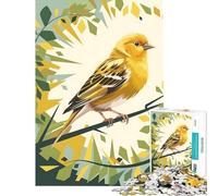 Puzzle 1000 pièces pour Adolescents Canari doré éclatant au Soleil Jeu éducatif Stimulant Cadeau d'anniversaire pour Femmes (Dimensions 50x75cm)