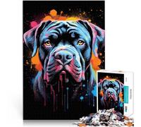 Puzzle 1000 pièces pour Adolescents Cane Corso coloré Jeu Familial Anti-Stress Défi Difficile Super Cadeau 38x52cm