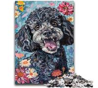 Puzzle 1000 pièces pour Adolescents, Caniche Aquarelle, Jeux de détente, Jeu éducatif pour Anniversaire, Noël, à partir de 14 Ans, 50x75cm