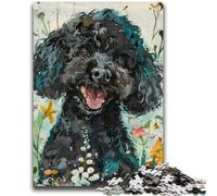 Puzzle 1000 pièces pour Adolescents Caniche Aquarelle pour Les 14 Ans et Plus Défi éducatif Activités Amusantes à la Maison, Cadeaux d'anniversaire, Cadeaux de Voyage 50x75cm