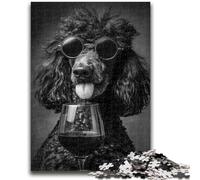 Puzzle 1000 pièces pour Adolescents, Caniche Noir, Jouets éducatifs, Jeux Anti-Stress, Cadeaux d'anniversaire Uniques (26x38cm)