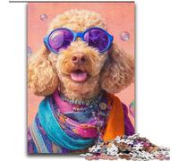 Puzzle 1000 pièces pour Adolescents, Caniche Tendance, Jouet de Divertissement Familial, idéal comme Cadeau pour Toute la Famille 38x52cm