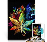 Puzzle 1000 pièces pour Adolescents Cannabis coloré Jouet éducatif intellectuel décompressant Une œuvre d'art 38x26cm