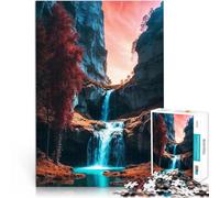 Puzzle 1000 pièces pour Adolescents Canyon en Cascade Défi Difficile pour soulager Le Stress Excellent Cadeau pour Les Jeux 75x50cm