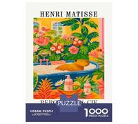 Puzzle 1000 Pièces Pour Adolescents Capybara in Bathtub Henri Matisse Style Puzzle Pour Adolescents - Niveau De Difficulté Élevé - Activités Amusantes À La Maison - Jouet Addictif Pour Développer La P