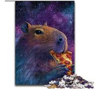 Puzzle 1000 pièces pour Adolescents Capybara Mange Une Pizza, pour 14 Ans et Plus, pour s'amuser en Famille et Jouer en soirée, Collection d'artistes, Beaux-Arts (Taille 50x75cm)