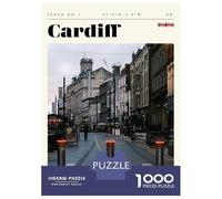 Puzzle 1000 Pièces pour Adolescents Cardiff Wales Travel Art Puzzles pour Adultes pour S'amuser en Famille Stimule Le Cerveau Jeu Au Design Élégant 70x50cm/1000pcs