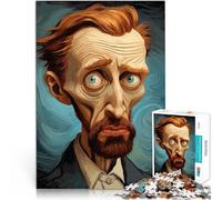 Puzzle 1000 pièces pour Adolescents Caricature de Vincent Van Gogh Cadeaux de Jeux stimulants Super Cadeau 38x26cm