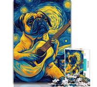 Puzzle 1000 pièces pour Adolescents, Carlin Jouant de la Guitare, 1000 pièces pour Adultes, Jeu intellectuel, Collection d'artistes, Beaux-Arts 50x75cm