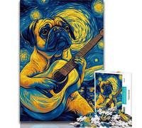 Puzzle 1000 pièces pour Adolescents, Carlin Jouant de la Guitare, Jeux éducatifs, décoration d'intérieur, Cadeaux Uniques (Taille 38x26cm)