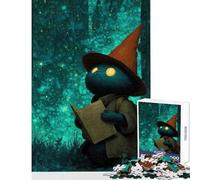 Puzzle 1000 pièces pour Adolescents Carte de Tarot Fantastique Le Chat Magicien Jeu Pratique et Stimulant Jouet éducatif Chaque pièce est Unique (38x52cm)