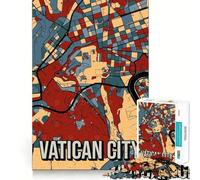 Puzzle 1000 pièces pour Adolescents, Carte Vintage du Vatican, décoration soignée, Jeu d'articulation, Exercice Mental, Jeu de détente, Cadeau Amusant de Noël (38x52cm)