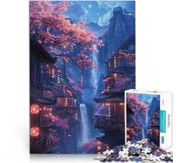 Puzzle 1000 pièces pour Adolescents Cascade Japonaise Entraînez Votre Cerveau et Vos Mains Excellent Cadeau pour Les Jeux 26x38cm