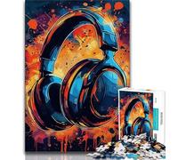 Puzzle 1000 pièces pour Adolescents, Casque de Jeu, défi d'intelligence cérébrale, Jouets addictifs, Cadeau d'anniversaire, décoration Murale 75x50cm