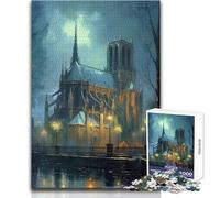 Puzzle 1000 pièces pour Adolescents - Cathédrale de Chartres, Paris - Design Magnifique - Jeu pour améliorer la mémoire - Cadeau d'anniversaire - Dimensions : 50x75cm