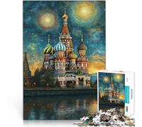 Puzzle 1000 pièces pour Adolescents Cathédrale Saint-Basile de Moscou défi éducatif Convient pour la décoration de Bureau 38x26cm
