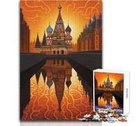 Puzzle 1000 pièces pour Adolescents - Cathédrale Saint-Basile de Moscou - Jeu de Puzzle Unique et Stimulant - Cadeau d'anniversaire - Dimensions:38x26cm