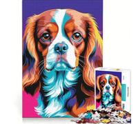 Puzzle 1000 pièces pour Adolescents Cavalier King Charles, Jeu éducatif, Anti-Stress Amusant, pour Les Gamers 38x26cm