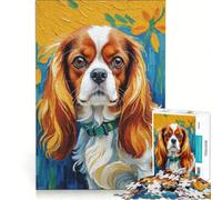 Puzzle 1000 pièces pour Adolescents Cavalier King Charles, Jeux relaxants, Anti-Stress, Cadeaux d'anniversaire et de Noël Uniques 38x52cm