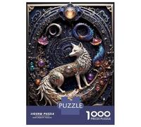 Puzzle 1000 Pièces pour Adolescents Celestial Steampunk Fox Puzzles pour Adultes, Jeu De Réflexion, Assemblage De Motifs, Cadeaux d'anniversaire Et Cadeaux Uniques 38x26cm/1000pcs