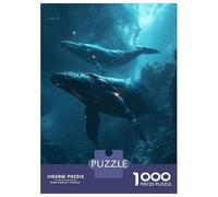 Puzzle 1000 Pièces pour Adolescents Celestial Whale in Galaxy Puzzles pour Adolescents, Casse-tête, Jeu D'assemblage De Motifs, Cadeau d'anniversaire Unique 38x26cm/1000pcs
