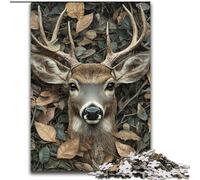Puzzle 1000 pièces pour Adolescents Cerf de la Jungle, à partir de 14 Ans, pour s'amuser en Famille et Jouer Le Soir, Collection d'artistes, Beaux-Arts (Taille 50x75cm)