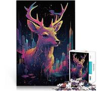 Puzzle 1000 pièces pour Adolescents Cerf de la Lumière Divine Jouet éducatif d'apprentissage Cadeau Amusant 38x52cm