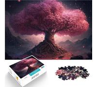 Puzzle 1000 pièces pour Adolescents Cerisier en Fleurs Réduction du Stress intéressante Renforcer l'amour Entre Les Couples 75x50cm