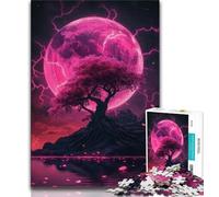 Puzzle 1000 pièces pour Adolescents, Cerisier en Fleurs Roses, Jeux d'activités familiales stimulants, Jouets à Faire soi-même pour décoration Murale (Taille 75x50cm)