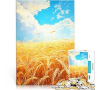 Puzzle 1000 pièces pour Adolescents Champ de blé Jouets éducatifs d'apprentissage avec des pièces de Formes aléatoires entièrement imbriquées 50x70cm