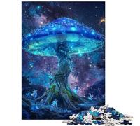 Puzzle 1000 pièces pour Adolescents Champignons fantastiques phosphorescents Jeu éducatif Familial pour Toute la Famille Améliorez Vos Souvenirs et créez Votre liste de souhaits avec Le Père Noël